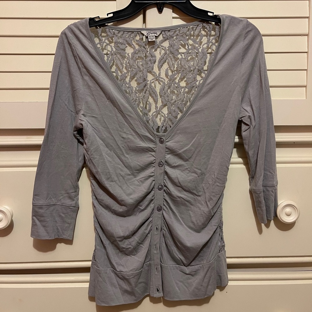 Gray cardigan